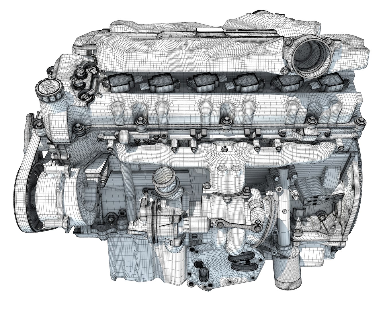 V12 Engine 3D - TurboSquid 1363438