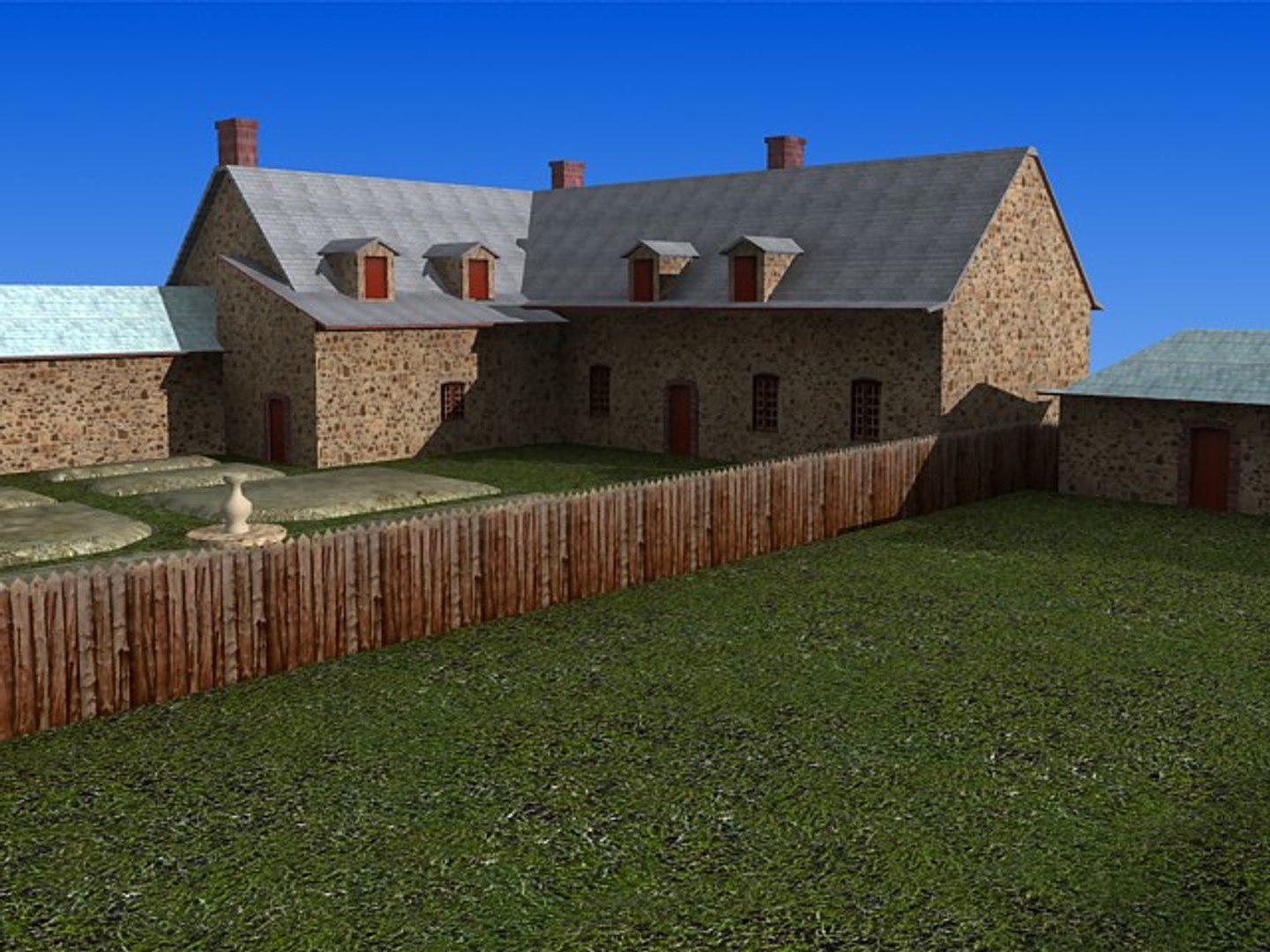 Old Cottages Barns Obj