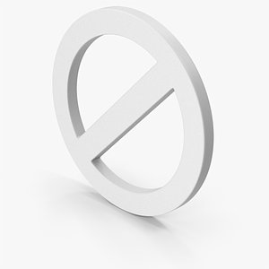 White Forbidden Symbol