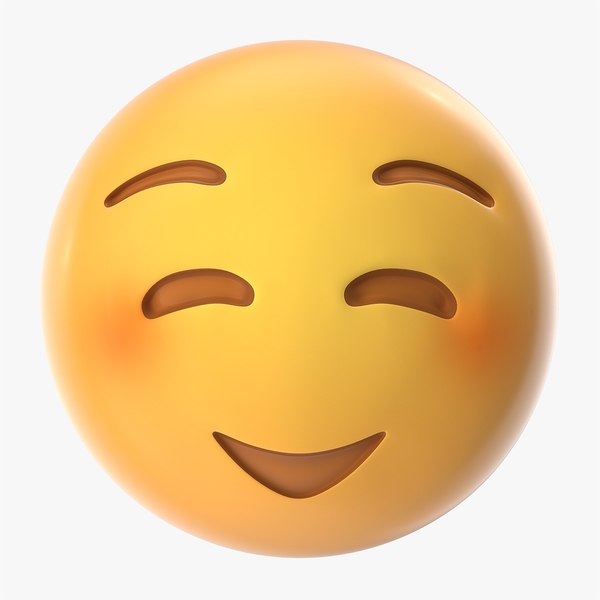 3D model shy emoji