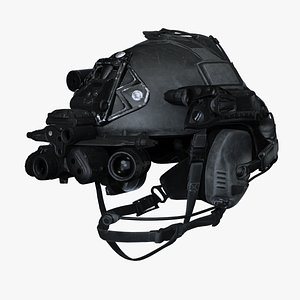 Tactical Night Vision Helmet  Realistic Game Ready Model 3D model