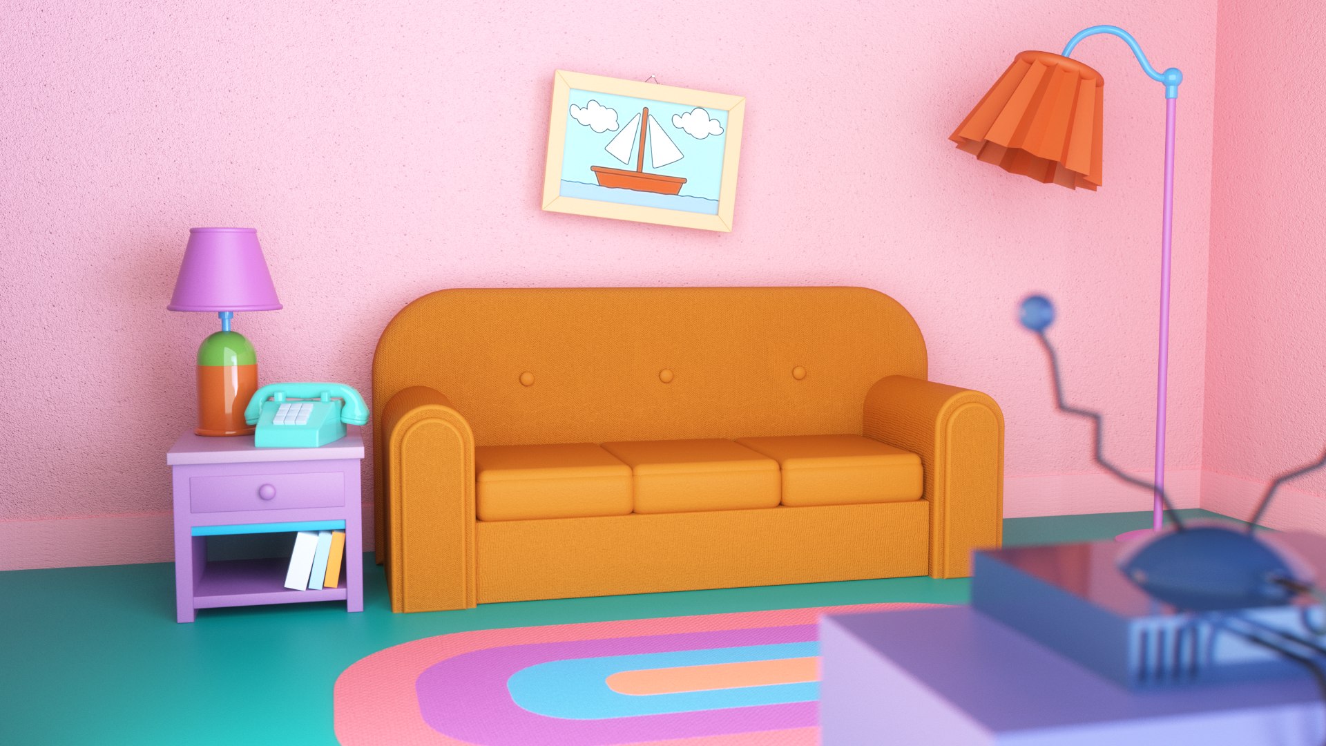 Simpsons Couch Scene Tv Model