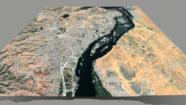 3D Cityscape Aswan Egypt