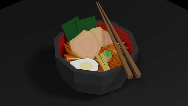 3D Lowpoly Ramen - TurboSquid 1846721