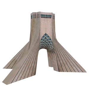 3D azadi tower iran model