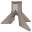 Low Poly Azadi Tower, Iran