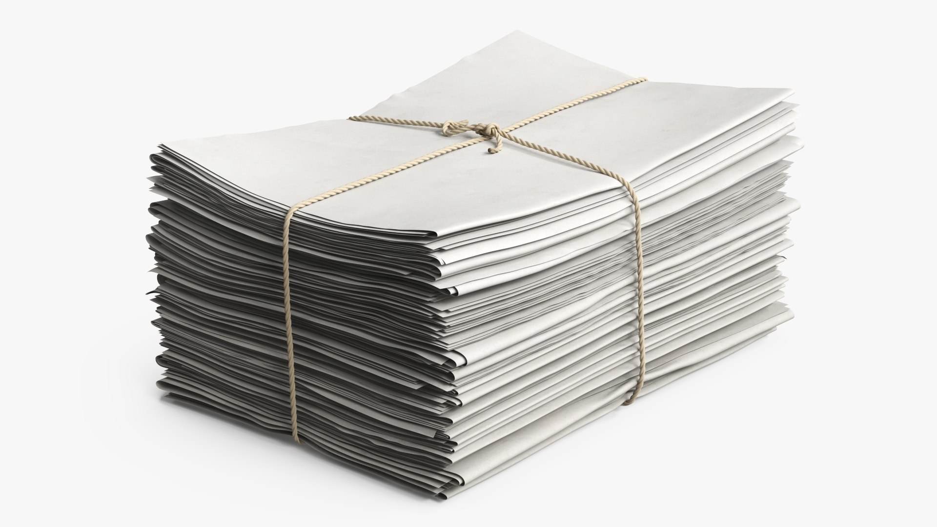 3D model Newspapers Tied with Rope White https://p.turbosquid.com/ts-thumb/CA/nI9qWw/Cx/newspapers_tied_with_rope_white_002/jpg/1780441124/1920x1080/fit_q87/ad7d866fd948654288ea504fd934b69db7ca0fa3/newspapers_tied_with_rope_white_002.jpg