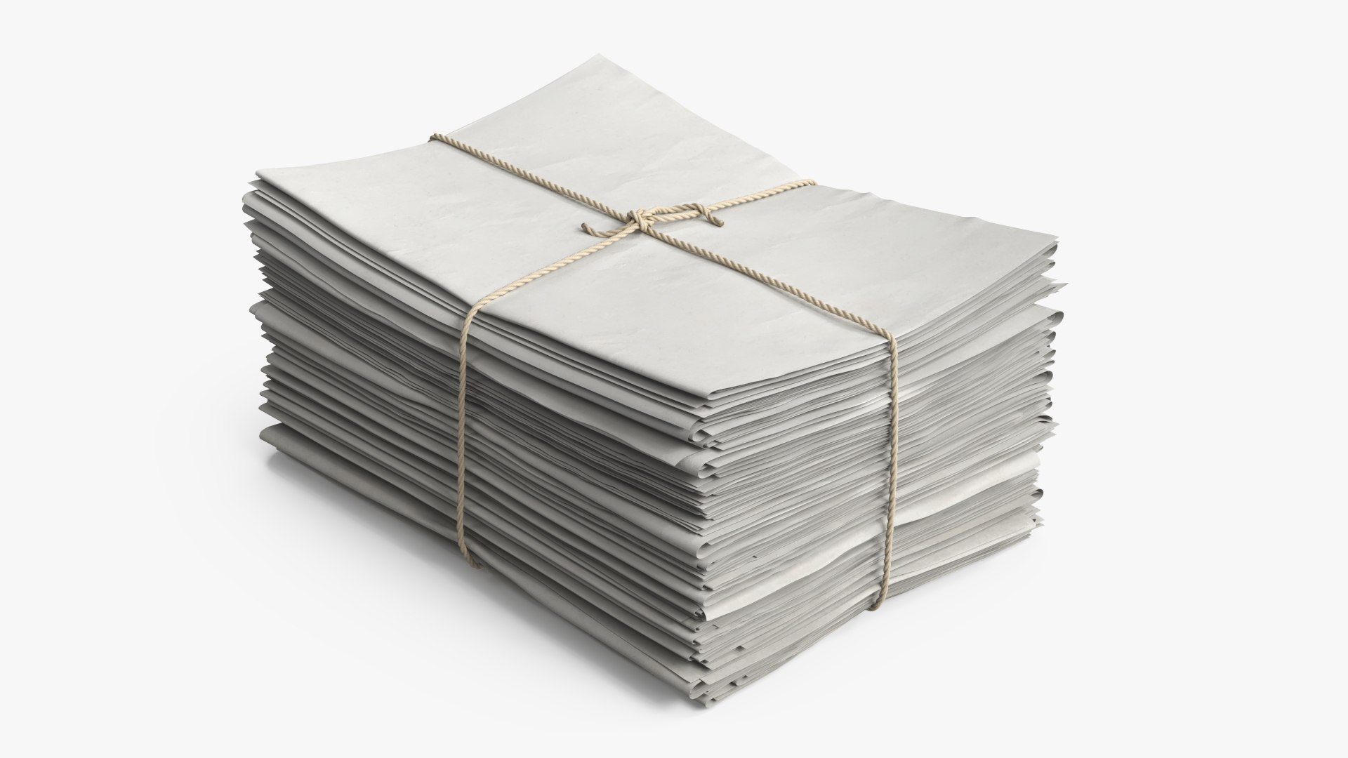 3D model Newspapers Tied with Rope White https://p.turbosquid.com/ts-thumb/CA/nI9qWw/xP/newspapers_tied_with_rope_white_004/jpg/1780441195/1920x1080/fit_q87/76297a1979a1600f08999f33d24602ccf8719375/newspapers_tied_with_rope_white_004.jpg