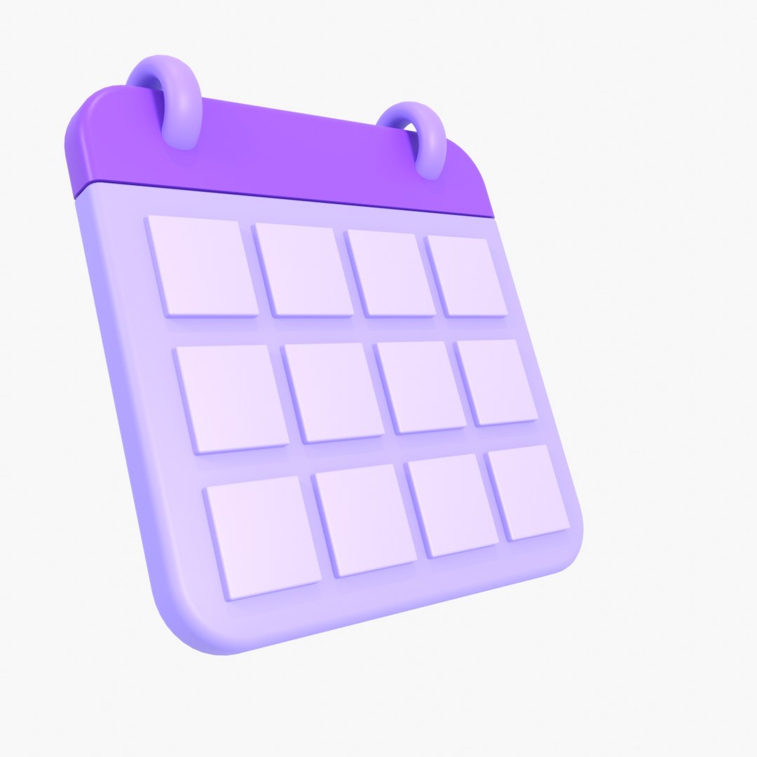 3D Calendar TurboSquid 1824130