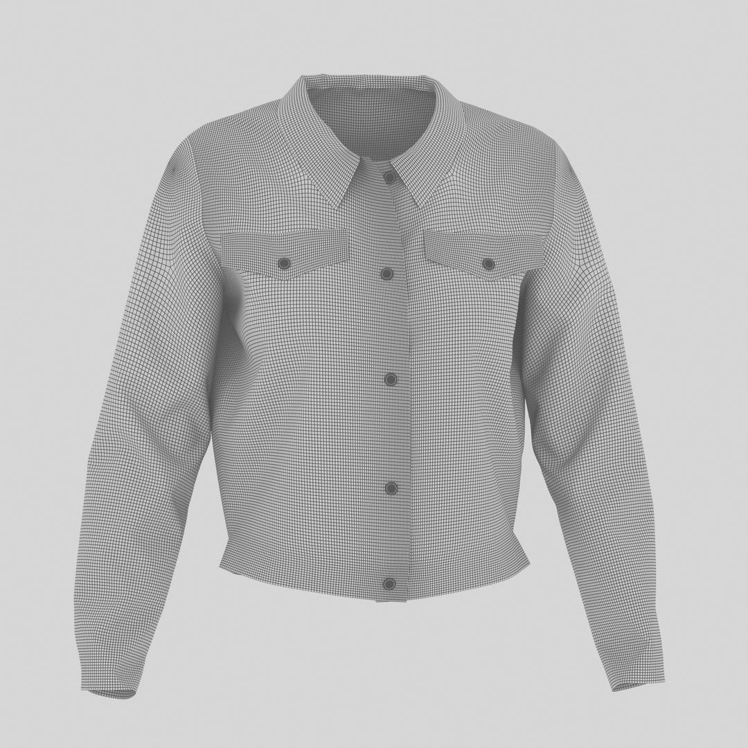 Denim Women Jacket 16 K Textures 3D Model - TurboSquid 2170877