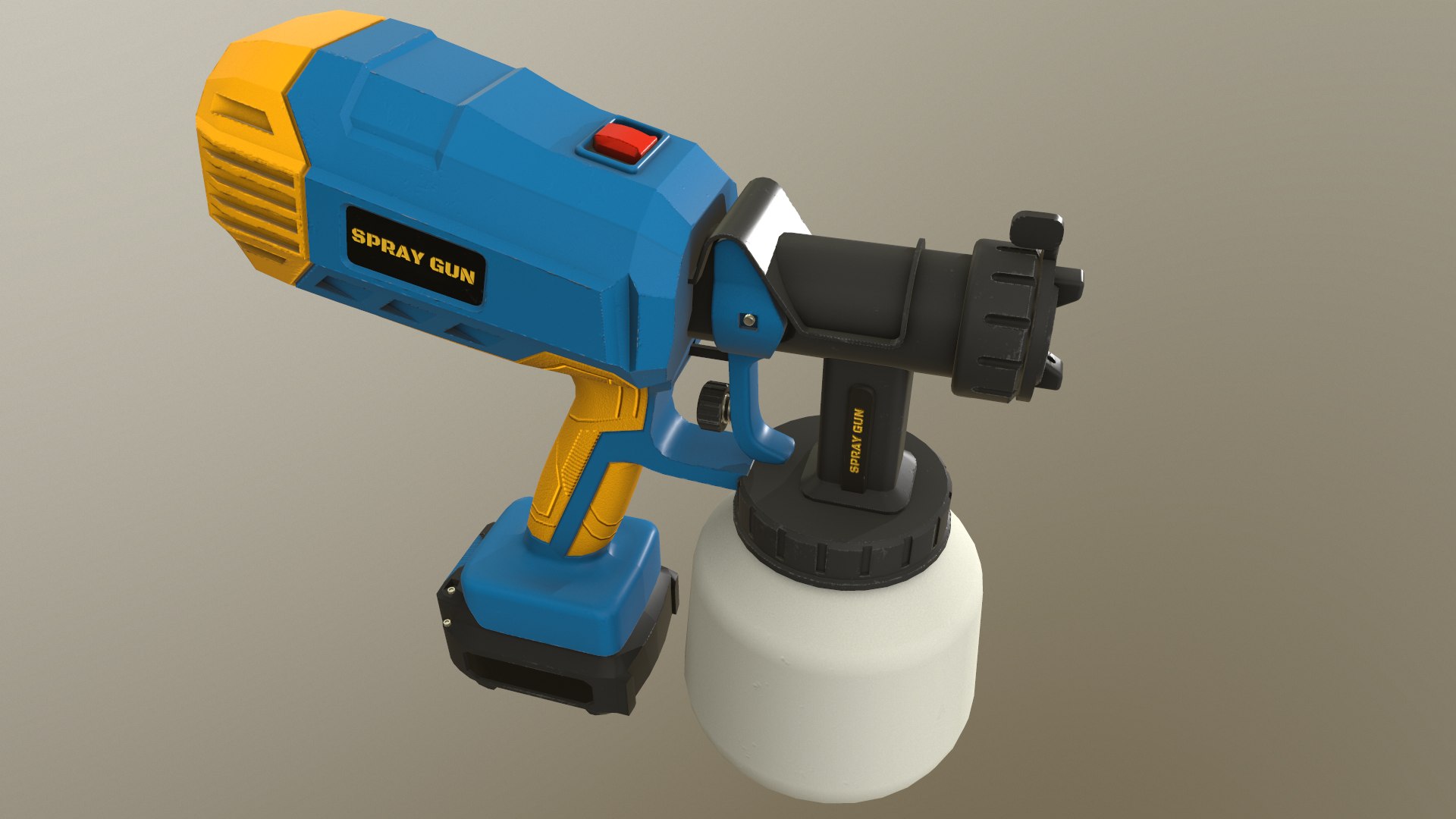 3D Spray Gun Low Poly - TurboSquid 2397136
