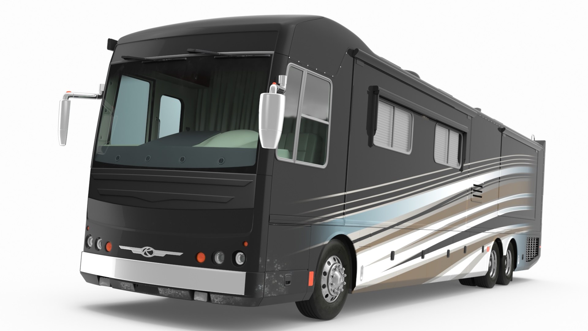 Luxury Motorhome Coach 3D model preview