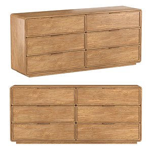 3D index SANTIAGO 6-DRAWER DRESSER