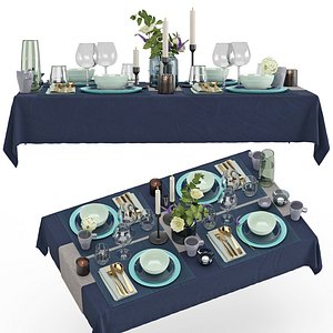 3D serving table setting