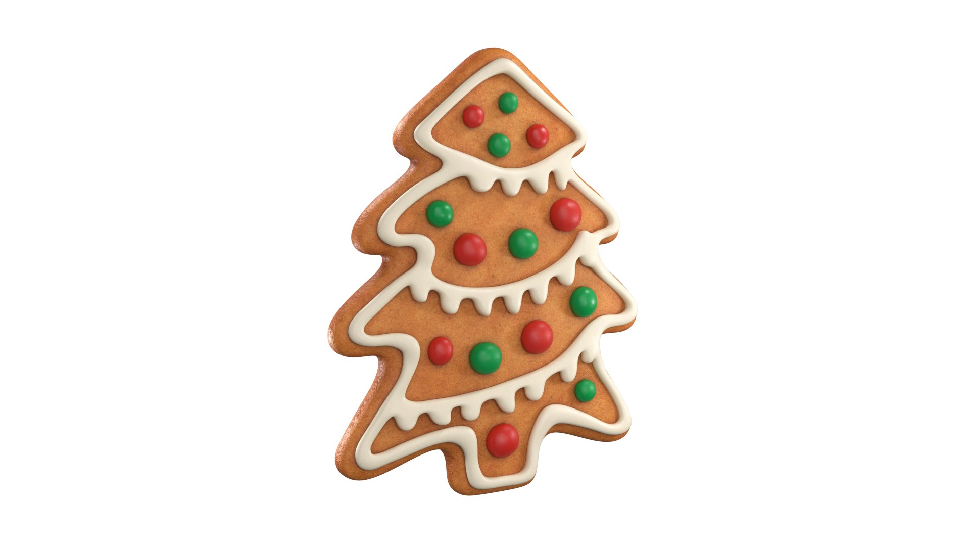 3D Gingerbread Christmas Tree - TurboSquid 1778389