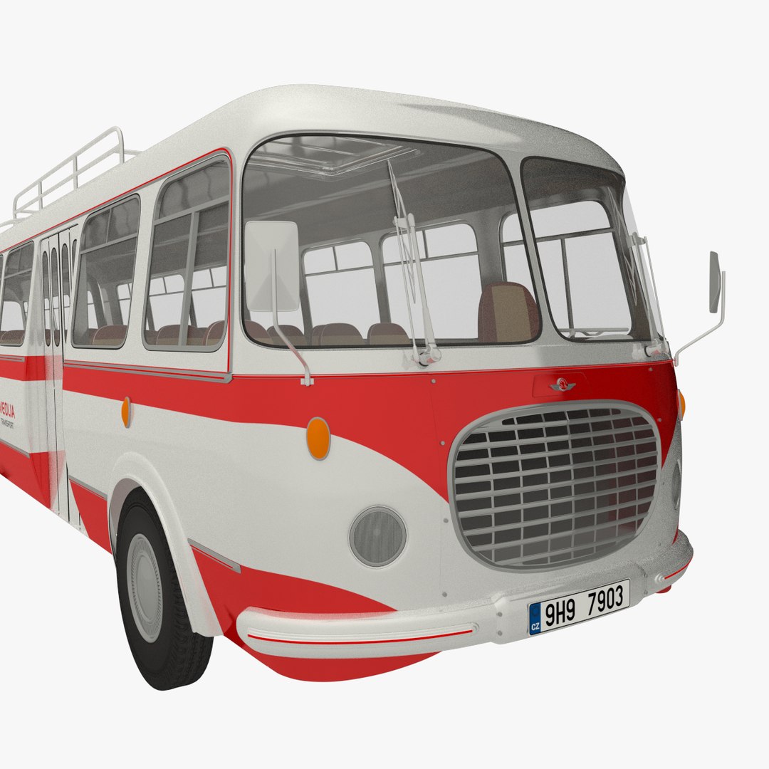 Historical Articulated Bus 3d Model