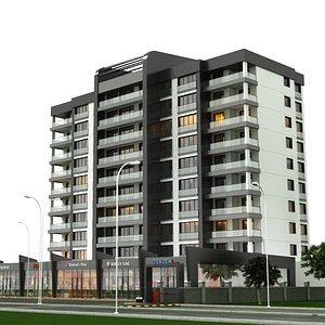 building apartment architecture 3D model