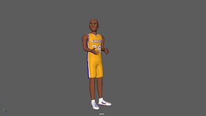 3D model Basketball Side Pass Animation with Character