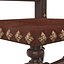 Baroque Spanish Revival Leather Dining Chair