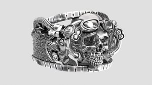 3D skullmoto18 model