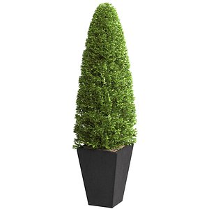 Decorative tree in garden pot RH Front Entrance Doors