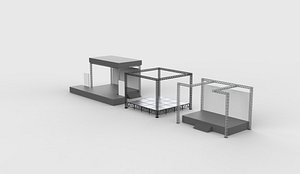 simple truss stage set 3D model