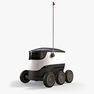 Delivery Courier Robot 3D