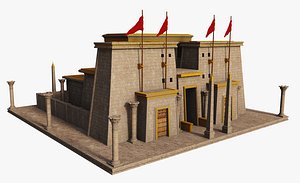 3D Acient Egyptian temple Gate v2