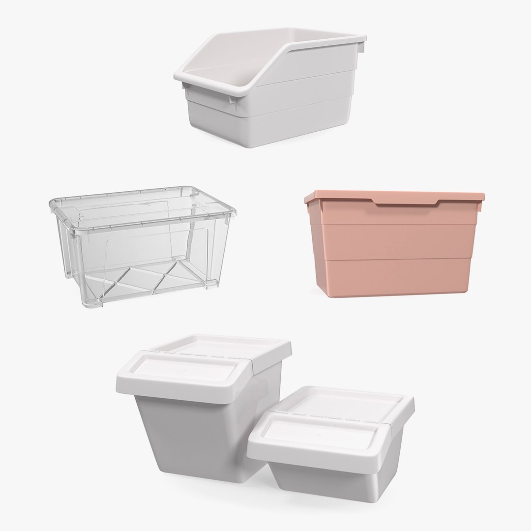 Storage Containers Collection 3D model preview