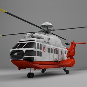 eurocopter as332 hong kong 3D model