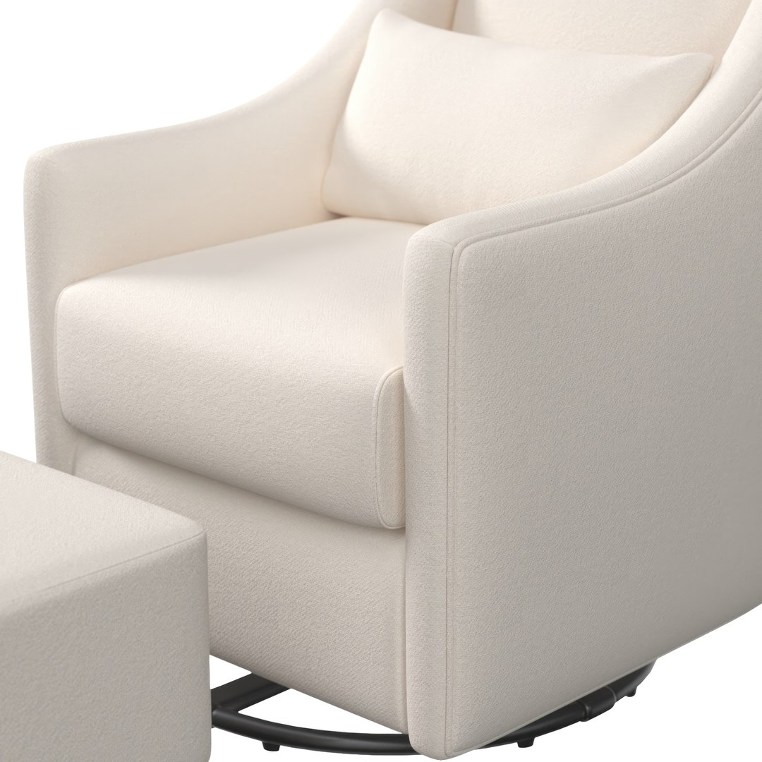Toco Swivel Glider Ottoman With Footstool PBR 3D Model TurboSquid 2205441