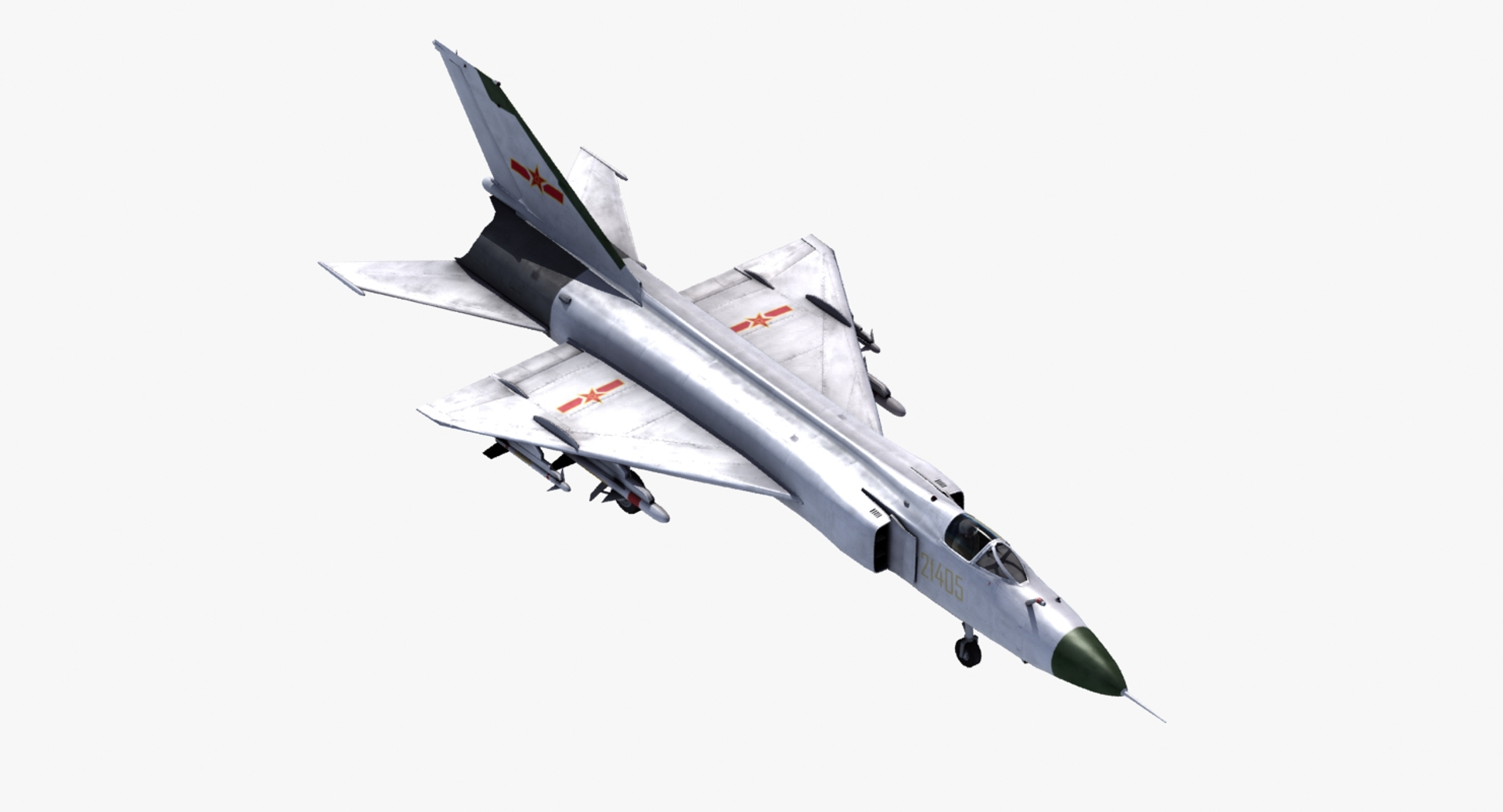3d Obj J-8 Finback Fighter