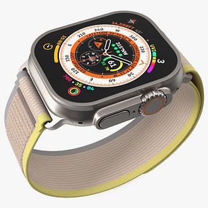 Apple Watch Ultra Trail Loop Yellow-Beige 3D model