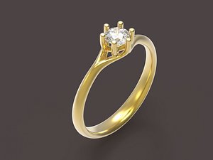 engagement ring narcissus 3D model