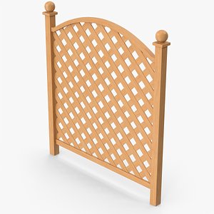 Wooden Garden Fence 3D model
