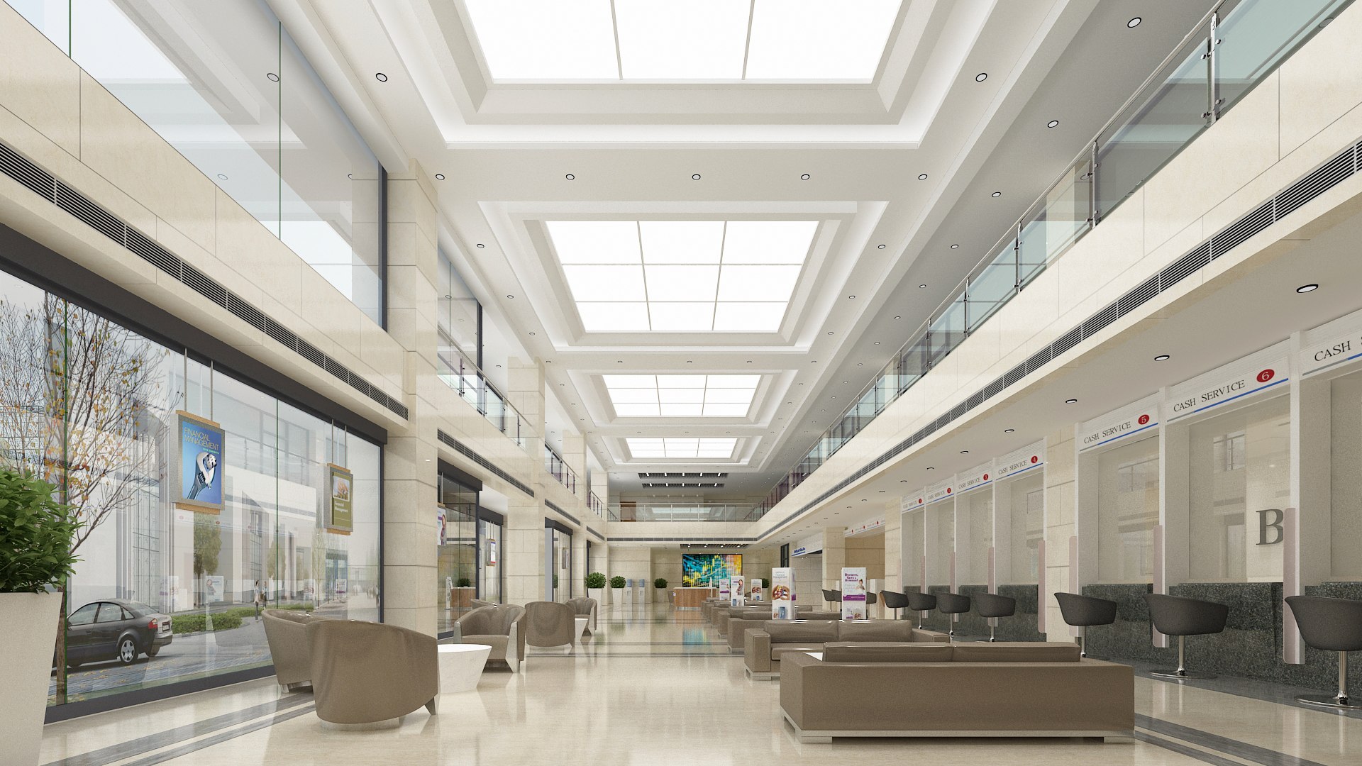 3D Bank Lobby 07 - TurboSquid 2163176