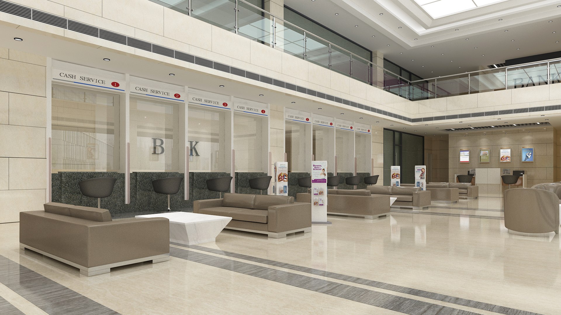 3D Bank Lobby 07 - TurboSquid 2163176