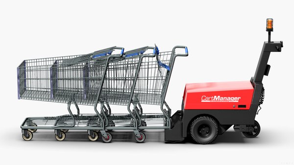 Shopping Carts and Cart Carrier Manager Walmart Edition 2022 3d PBR 3D