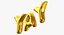 Foil Balloon Words Yay Gold