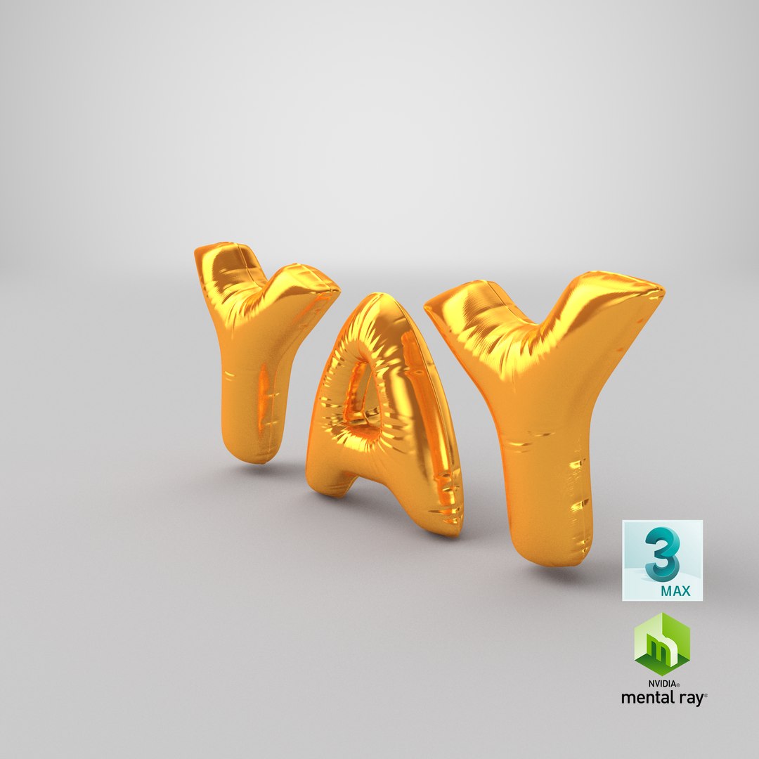 Foil Baloon Words Yay Gold model https://p.turbosquid.com/ts-thumb/CB/lP3uGn/w2/stemcell_max_mental_ray_render/png/1642507899/1920x1080/fit_q87/af8a710cb03224cc29da4ab456198897bdca372a/stemcell_max_mental_ray_render.jpg
