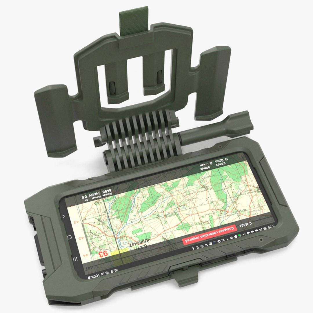 Galaxy S23 Samsung Tactical Edition Green with Holder 3D model preview
