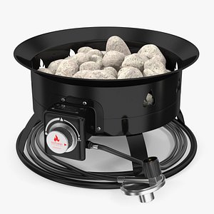 Outland Living Firebowl Propane Fire Pit with Rocks 3D model