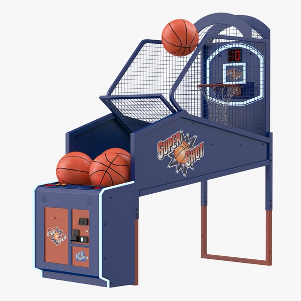 arcade basketball machine balls 3D model