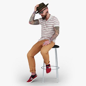 Bar Connoisseur - Tattooed Man With a Fedora