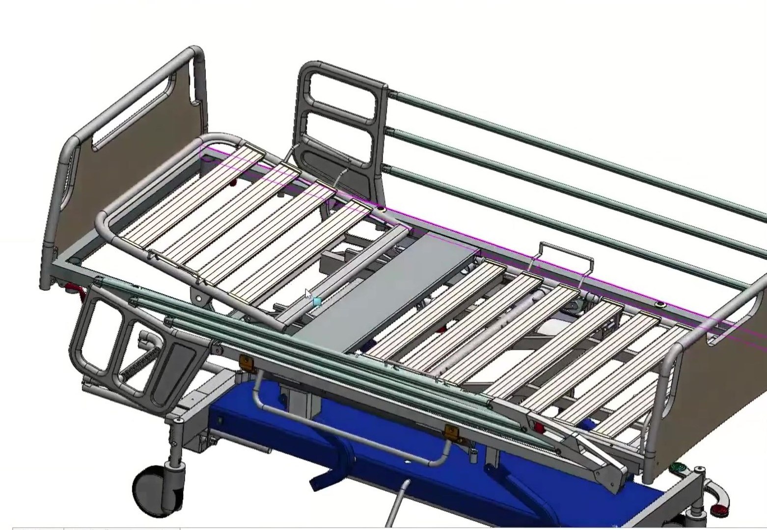3D CAD Model Hospital Adjustable Bed with Side Rails and Swivel Casters model https://p.turbosquid.com/ts-thumb/CB/wIKF9O/kz/000004/jpg/1773633780/1920x1080/fit_q87/d533b1dba552e86e54f8bb6828c38d44e9653a7c/000004.jpg