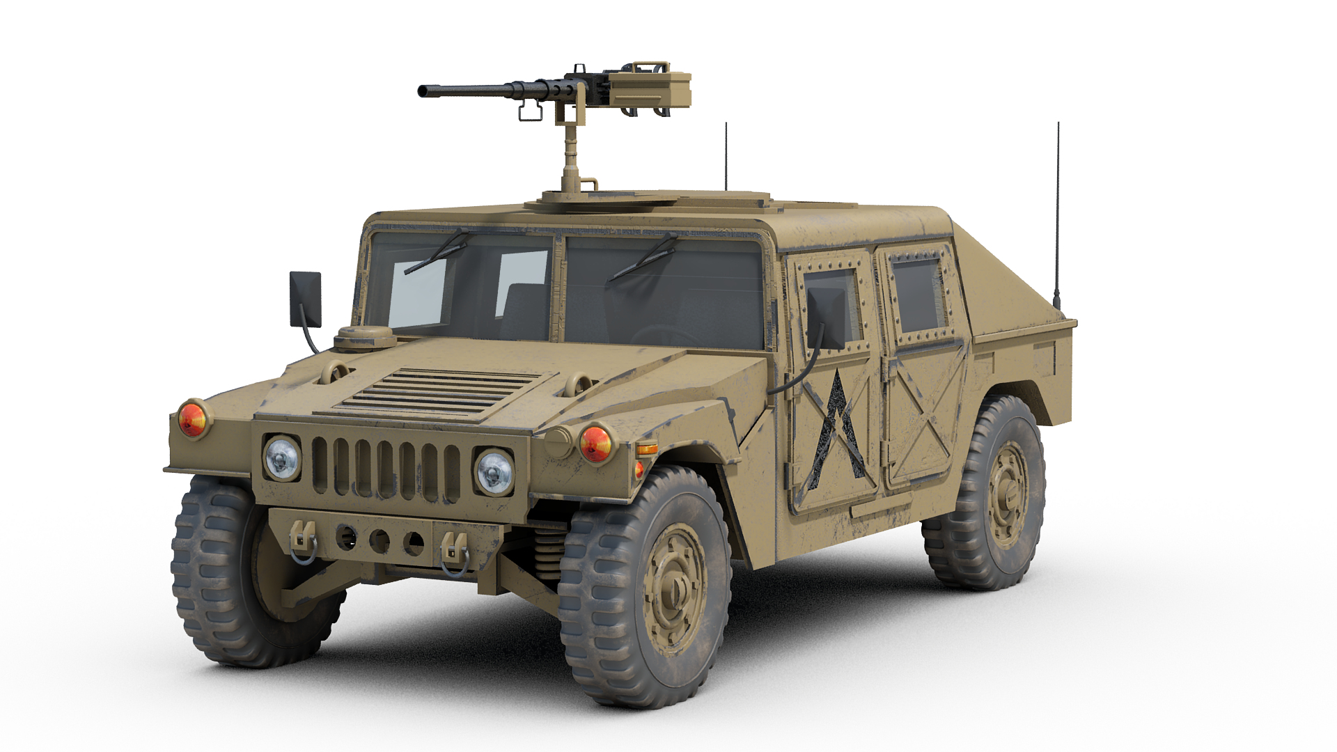 3D Model Humvee Desert - TurboSquid 2134922