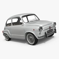 Fiat 600 Classic Hatchback White Simplified