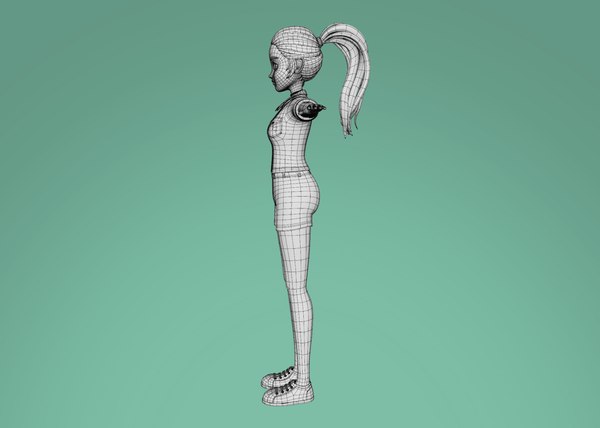 3D cartoon teenager girl rigged model - TurboSquid 1713329