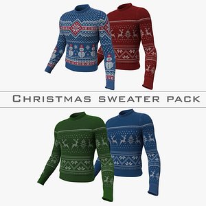 Christmas sweaters Pack 3D