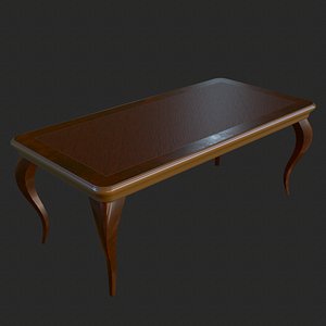 Vintage Furniture Coffee Table PBR Game Ready